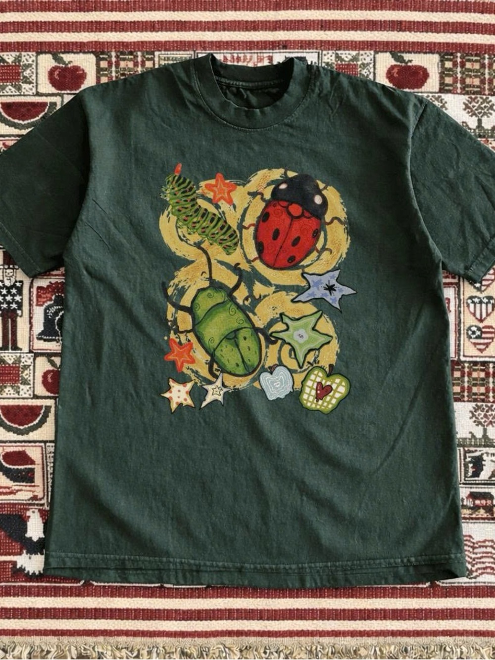 Green Graphic Bug T-Shirt - Brand Not Specified